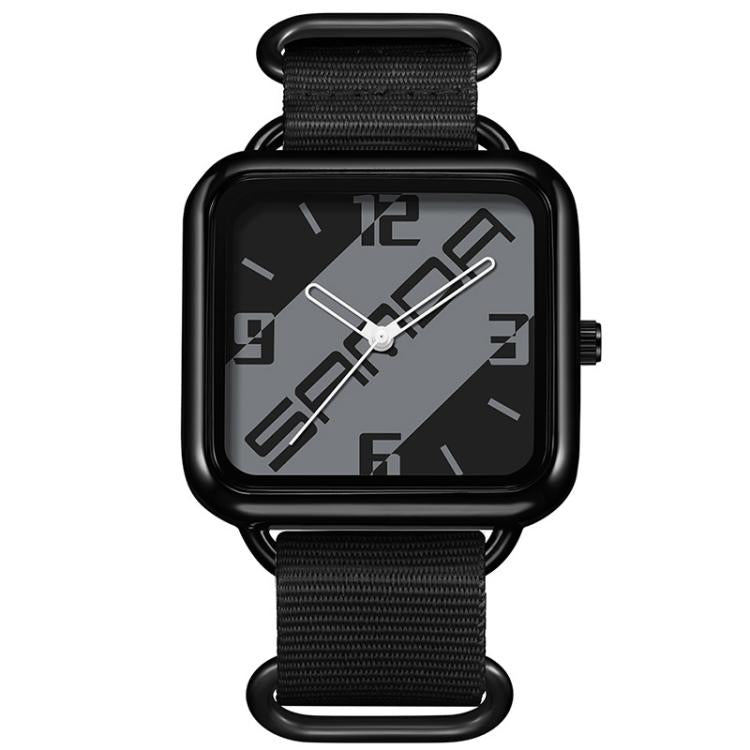 Orologio al quarzo SANDA 3261, colorato, casual, resistente all'acqua fino a 5 ATM, ideale per studenti., Nylon Beige, Nylon Black, Nylon Green