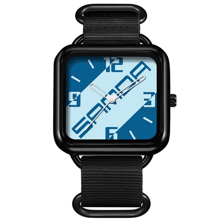 Orologio al quarzo SANDA 3261, colorato, casual, resistente all'acqua fino a 5 ATM, ideale per studenti., Nylon Beige, Nylon Black, Nylon Green