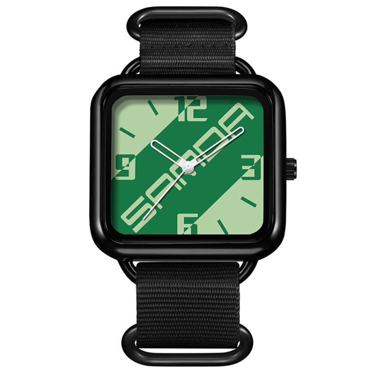 Orologio al quarzo SANDA 3261, colorato, casual, resistente all'acqua fino a 5 ATM, ideale per studenti., Nylon Beige, Nylon Black, Nylon Green
