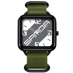 Orologio al quarzo SANDA 3261, colorato, casual, resistente all'acqua fino a 5 ATM, ideale per studenti., Nylon Beige, Nylon Black, Nylon Green