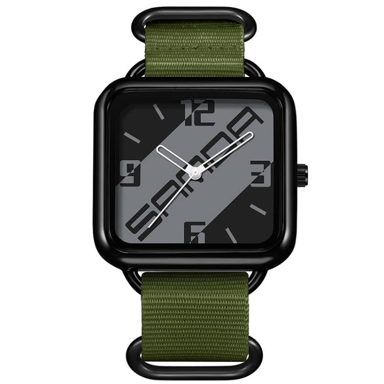 Orologio al quarzo SANDA 3261, colorato, casual, resistente all'acqua fino a 5 ATM, ideale per studenti., Nylon Beige, Nylon Black, Nylon Green
