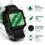 Orologio al quarzo SANDA 3261, colorato, casual, resistente all'acqua fino a 5 ATM, ideale per studenti., Nylon Beige, Nylon Black, Nylon Green