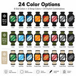 Orologio al quarzo SANDA 3261, colorato, casual, resistente all'acqua fino a 5 ATM, ideale per studenti., Nylon Beige, Nylon Black, Nylon Green