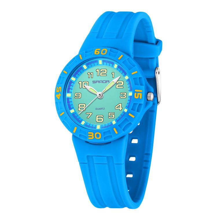 Orologio per bambini SANDA 6386 semplice, impermeabile fino a 5 ATM e luminoso.