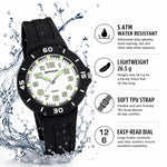 Orologio per bambini SANDA 6386 semplice, impermeabile fino a 5 ATM e luminoso.