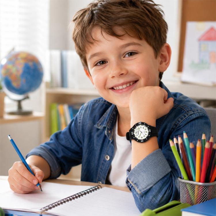 Orologio per bambini SANDA 6386 semplice, impermeabile fino a 5 ATM e luminoso.