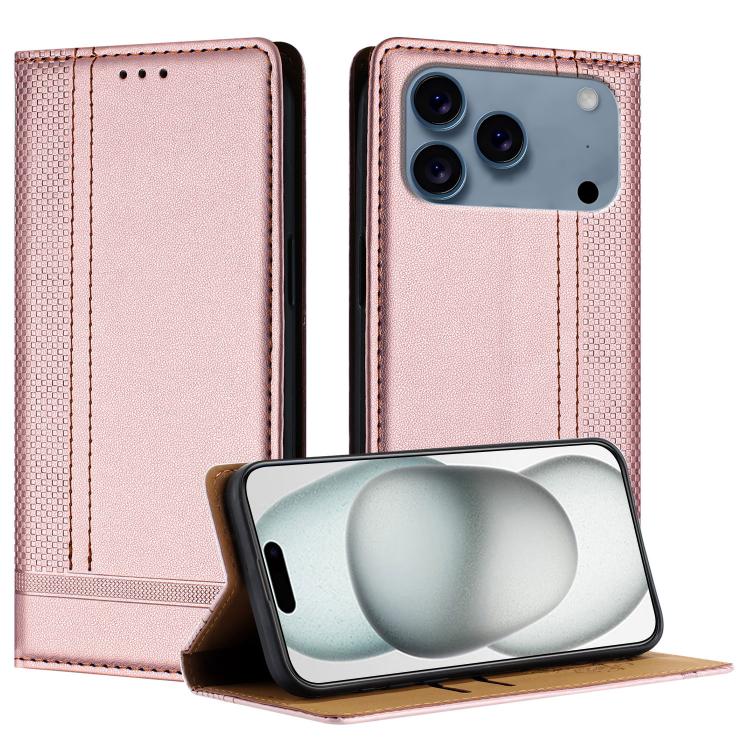 Custodia per telefono in ecopelle vegana antigraffio con design a cuciture., For iPhone 17e / 16e, For iPhone 17 Pro Max, For iPhone 17 Pro