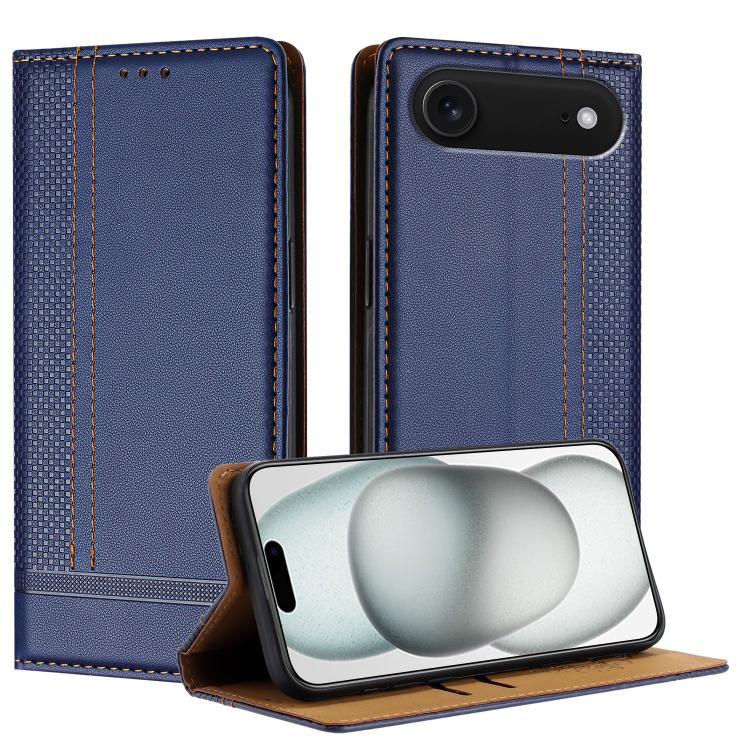 Custodia per telefono in ecopelle vegana antigraffio con design a cuciture., For iPhone 17, For iPhone Air, For iPhone 16 Pro Max