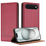 Custodia per telefono in ecopelle vegana antigraffio con design a cuciture., For iPhone 17, For iPhone Air, For iPhone 16 Pro Max