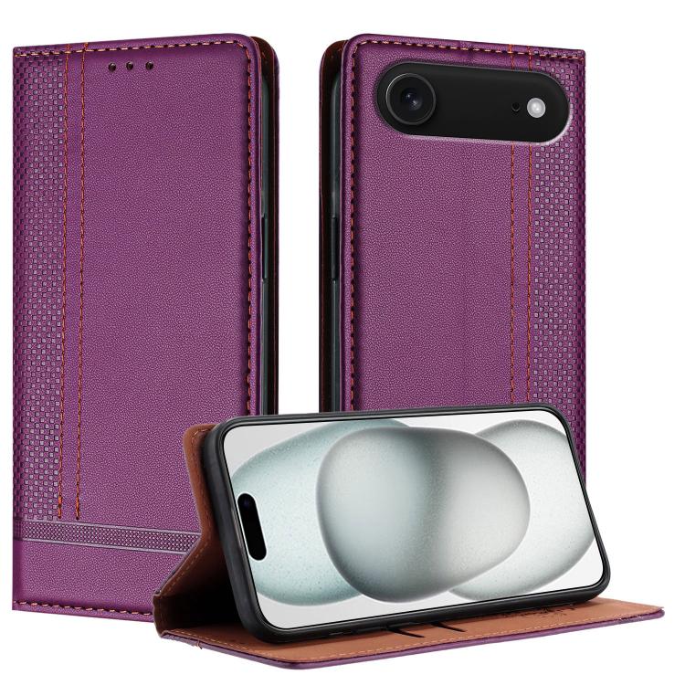 Custodia per telefono in ecopelle vegana antigraffio con design a cuciture., For iPhone 17, For iPhone Air, For iPhone 16 Pro Max