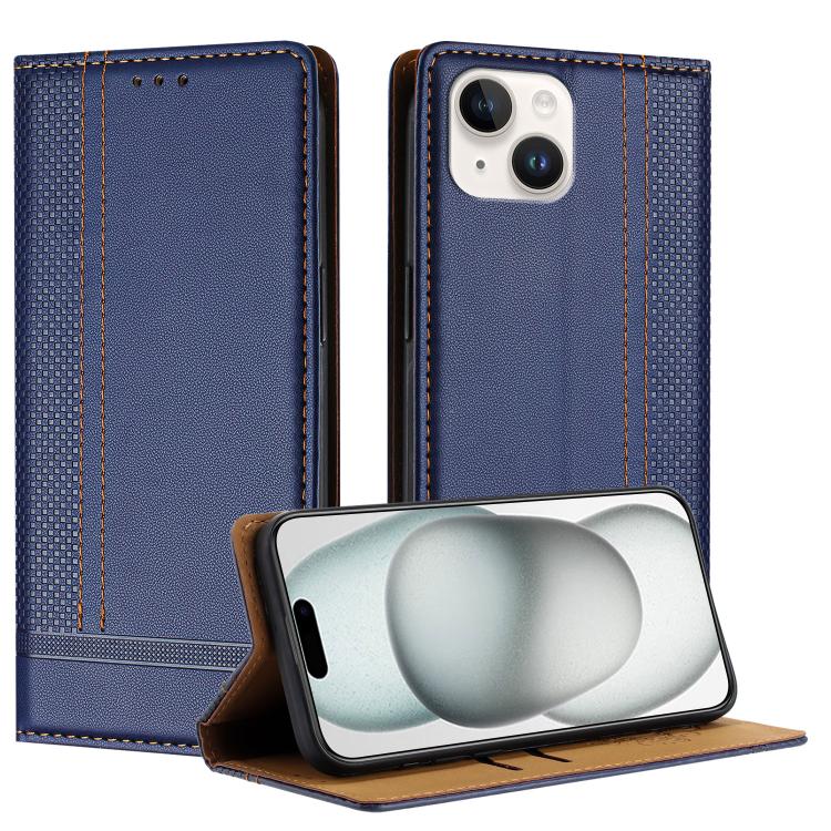 Custodia per telefono in ecopelle vegana antigraffio con design a cuciture., For iPhone 13 Pro, For iPhone 13 / 14, For iPhone 13 mini