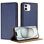 Custodia per telefono in ecopelle vegana antigraffio con design a cuciture., For iPhone 12, For iPhone 12 Pro Max, For iPhone 12 Pro
