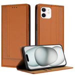 Custodia per telefono in ecopelle vegana antigraffio con design a cuciture., For iPhone 12 mini, For iPhone 11 Pro Max, For iPhone 11