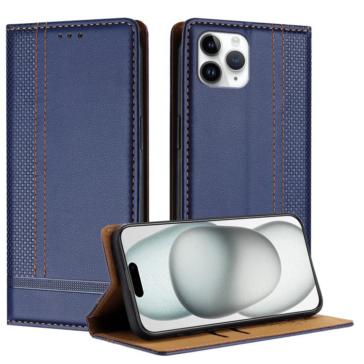 Custodia per telefono in ecopelle vegana antigraffio con design a cuciture., For iPhone 11 Pro, For iPhone XR, For iPhone XS Max