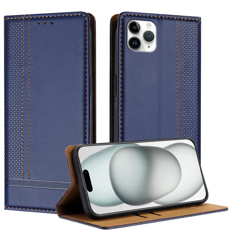 Custodia per telefono in ecopelle vegana antigraffio con design a cuciture., For iPhone 12 mini, For iPhone 11 Pro Max, For iPhone 11