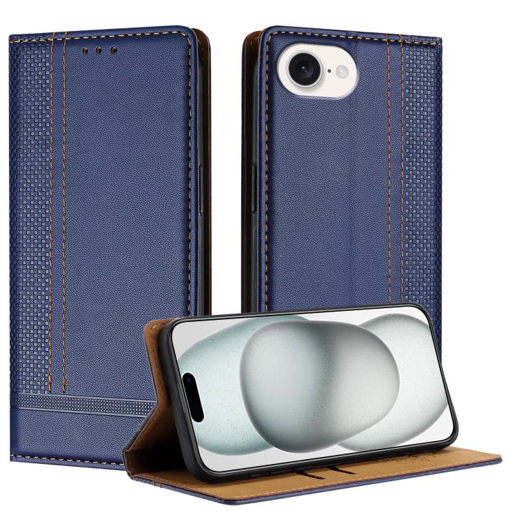 Custodia per telefono in ecopelle vegana antigraffio con design a cuciture., For iPhone 17e / 16e, For iPhone 17 Pro Max, For iPhone 17 Pro