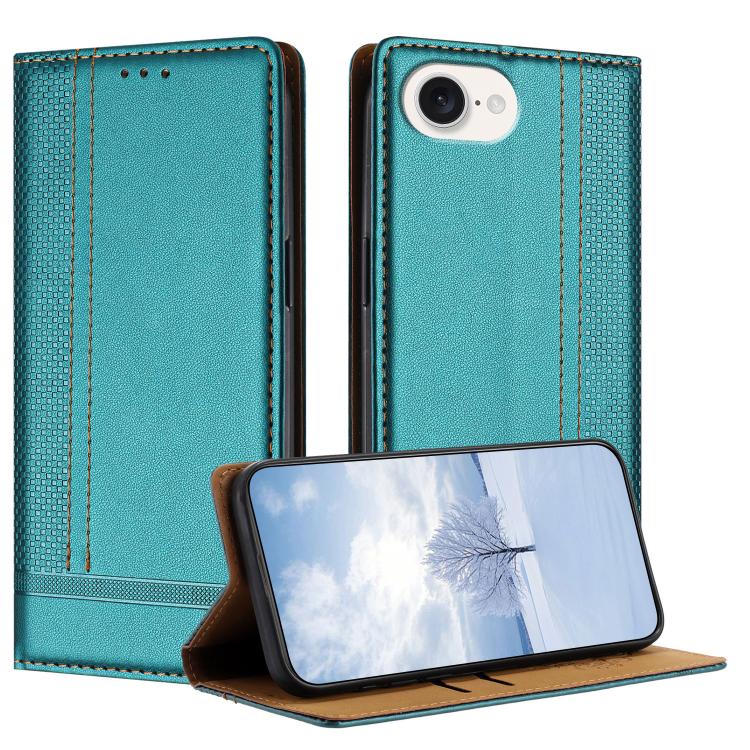 Custodia per telefono in ecopelle vegana antigraffio con design a cuciture., For iPhone 17e / 16e, For iPhone 17 Pro Max, For iPhone 17 Pro