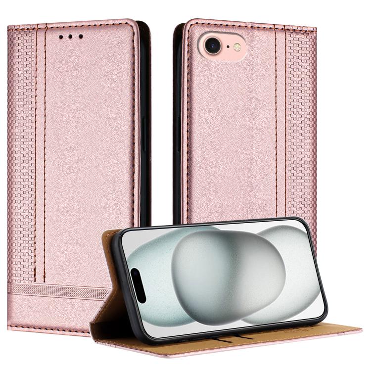 Custodia per telefono in ecopelle vegana antigraffio con design a cuciture., For iPhone 14 Pro Max, For iPhone 8/7/6/SE 2022, For iPhone 13 Pro Max