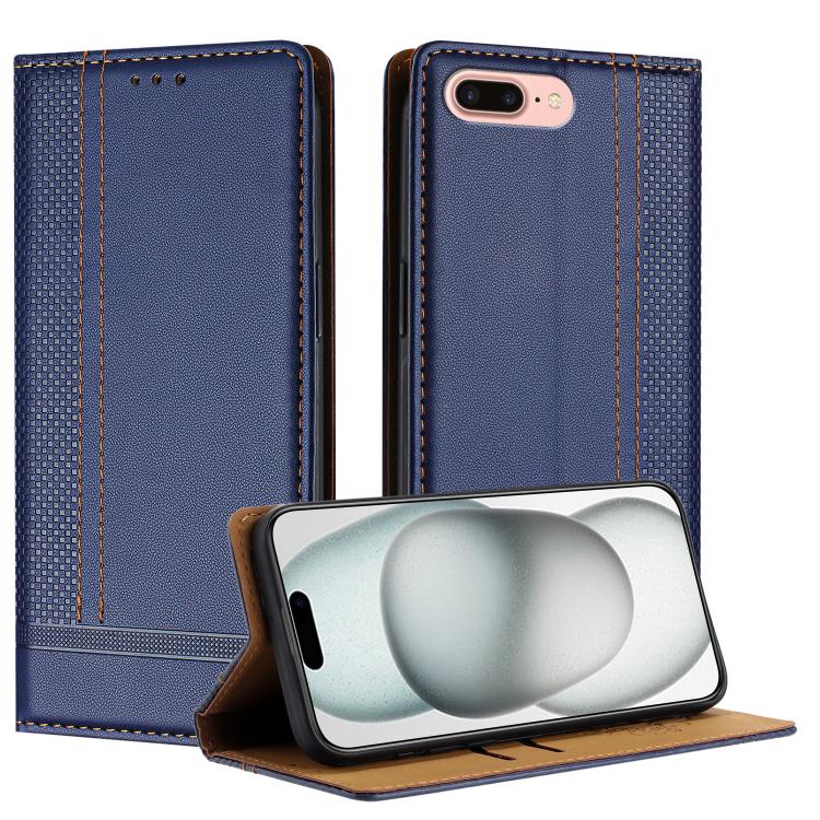 Custodia per telefono in ecopelle vegana antigraffio con design a cuciture., For iPhone X, For iPhone 8 Plus/7 Plus/6 Plus