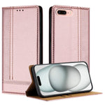 Custodia per telefono in ecopelle vegana antigraffio con design a cuciture., For iPhone X, For iPhone 8 Plus/7 Plus/6 Plus