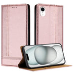 Custodia per telefono in ecopelle vegana antigraffio con design a cuciture., For iPhone 11 Pro, For iPhone XR, For iPhone XS Max
