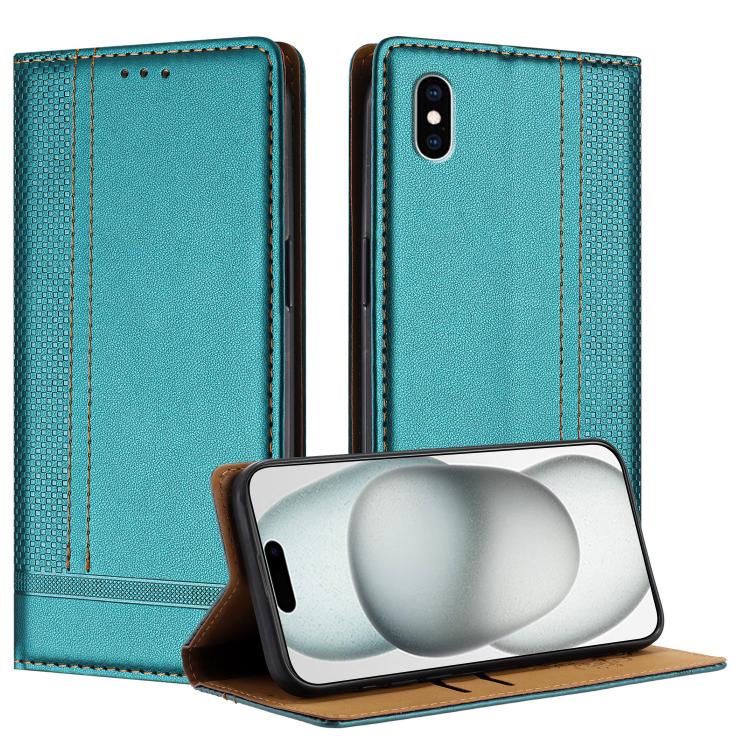 Custodia per telefono in ecopelle vegana antigraffio con design a cuciture., For iPhone 11 Pro, For iPhone XR, For iPhone XS Max