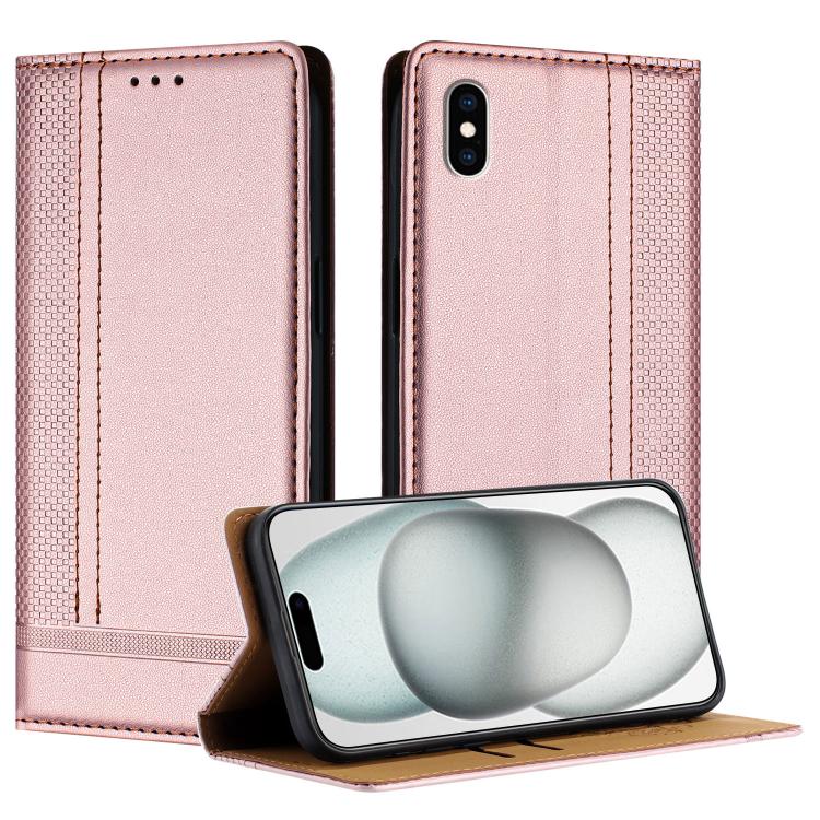 Custodia per telefono in ecopelle vegana antigraffio con design a cuciture., For iPhone 11 Pro, For iPhone XR, For iPhone XS Max