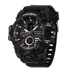 Orologio elettronico multifunzione sportivo SANDA 9094, impermeabile fino a 5 ATM, con display luminoso.
