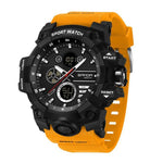 Orologio elettronico multifunzione sportivo SANDA 9094, impermeabile fino a 5 ATM, con display luminoso.