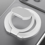Supporto per telefono ad anello magnetico pieghevole a doppia faccia, in tinta unita.