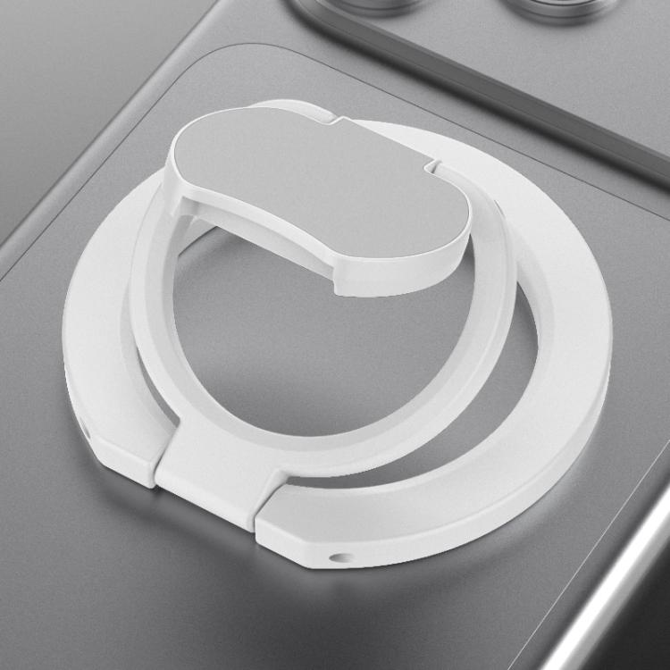 Supporto per telefono ad anello magnetico pieghevole a doppia faccia, in tinta unita.