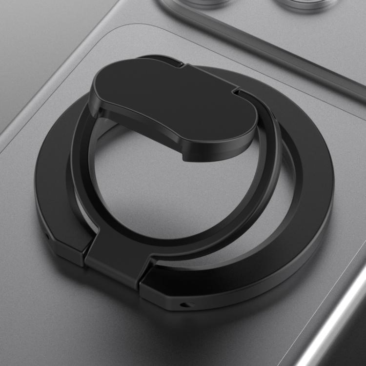 Supporto per telefono ad anello magnetico pieghevole a doppia faccia, in tinta unita.