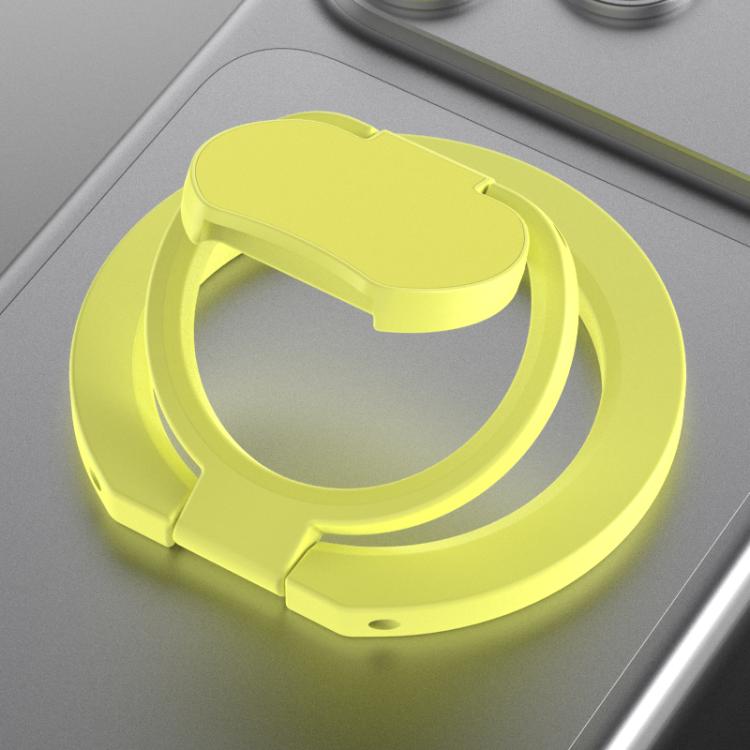 Supporto per telefono ad anello magnetico pieghevole a doppia faccia, in tinta unita.