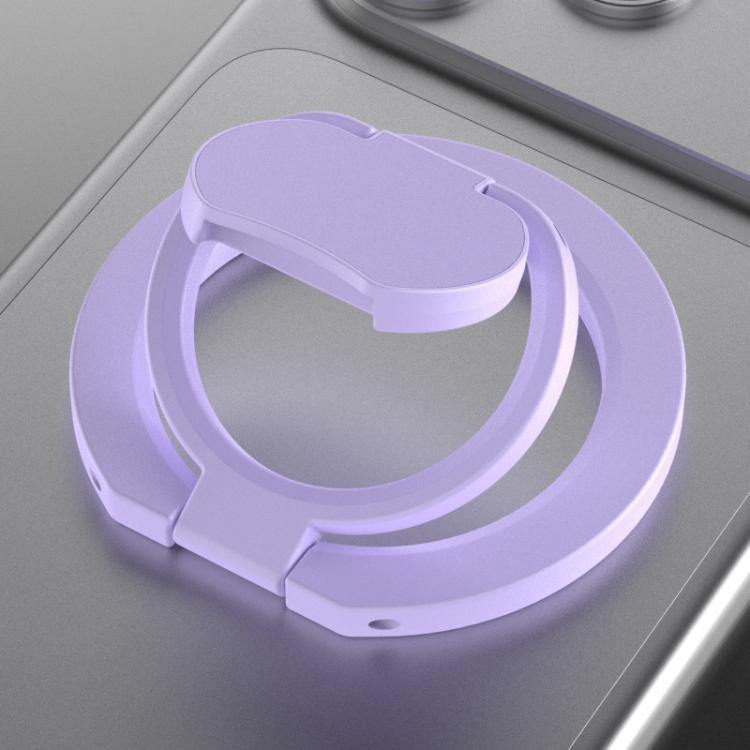 Supporto per telefono ad anello magnetico pieghevole a doppia faccia, in tinta unita.