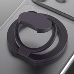 Supporto per telefono ad anello magnetico pieghevole a doppia faccia, in tinta unita.