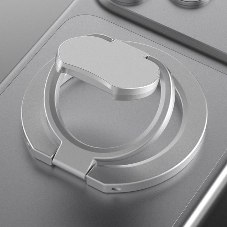 Supporto per telefono ad anello magnetico pieghevole a doppia faccia, in tinta unita.