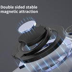 Supporto per telefono ad anello magnetico pieghevole a doppia faccia, in tinta unita.