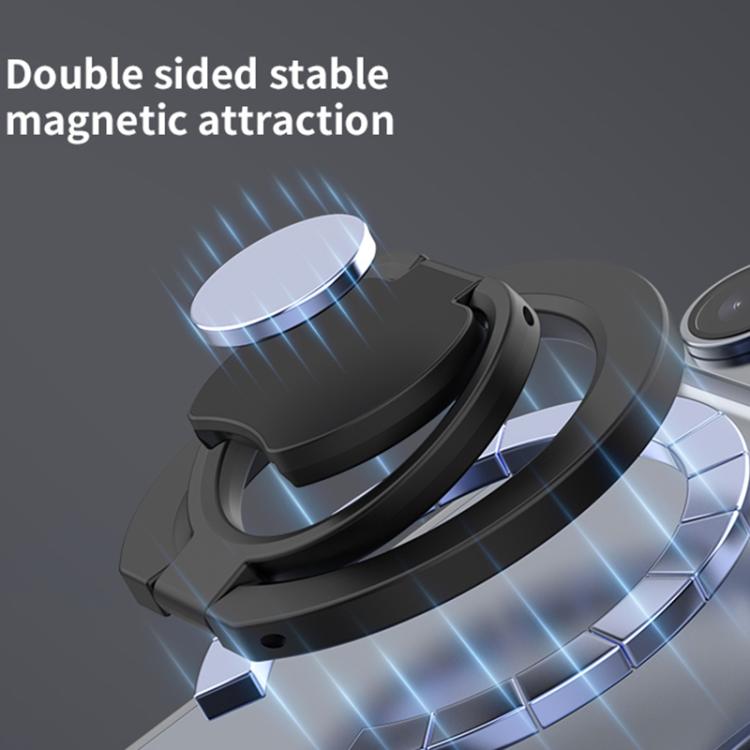 Supporto per telefono ad anello magnetico pieghevole a doppia faccia, in tinta unita.