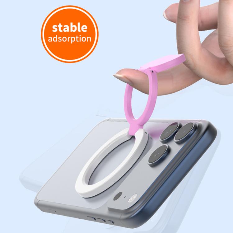 Supporto per telefono ad anello magnetico pieghevole a doppia faccia con blocchi di colore