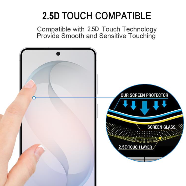 25 pezzi di pellicola in vetro temperato ad alta resistenza con stampa serigrafica a schermo intero, compatibile con sblocco tramite impronta digitale., For Galaxy S26 FE 5G