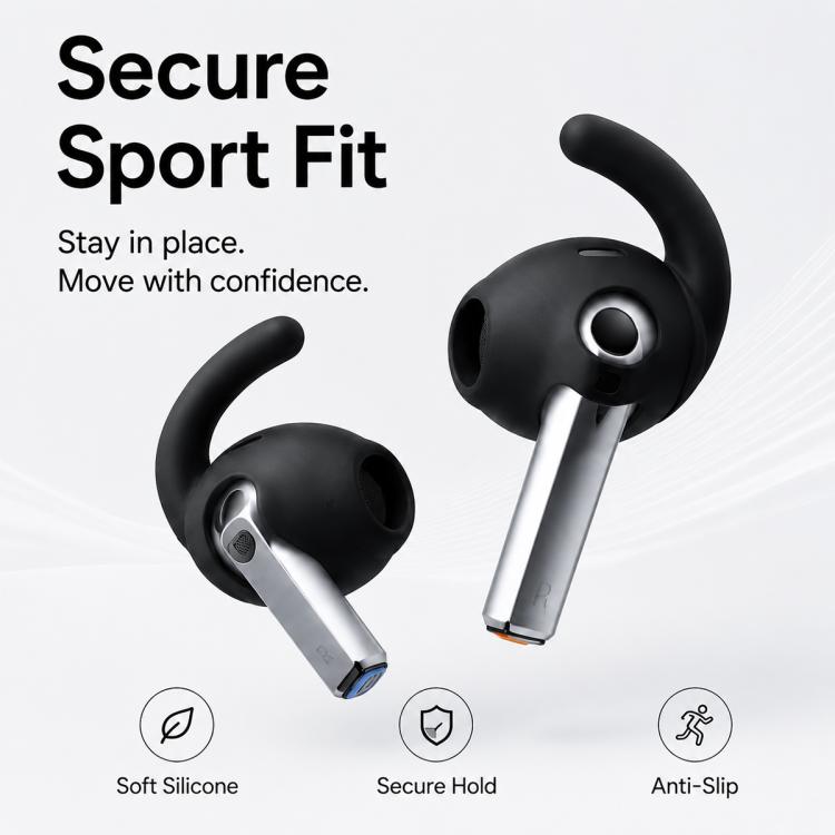 XDcase - 3 paia di tappi auricolari sportivi antiscivolo in silicone con custodia e moschettone, For Galaxy Buds3 Pro
