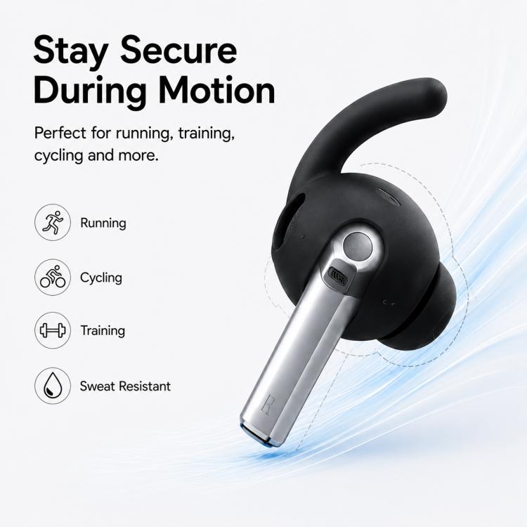 XDcase - 3 paia di tappi auricolari sportivi antiscivolo in silicone con custodia e moschettone, For Galaxy Buds3 Pro