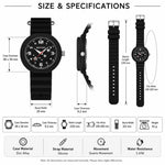 Orologio da studente SANDA 9123 3ATM resistente all'acqua, luminoso ed elegante.