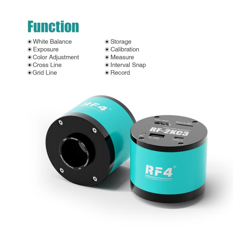 Telecamera regolabile RF-2KC3 2K HD per microscopio stereo