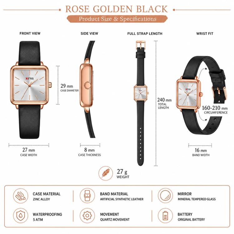 Orologio da donna SANDA 1316 al quarzo, impermeabile fino a 3 ATM, con cassa in lega., Leather-Black, Leather-Pink, Leather-Grey, Leather-Blue, Leather-White, Leather-Red