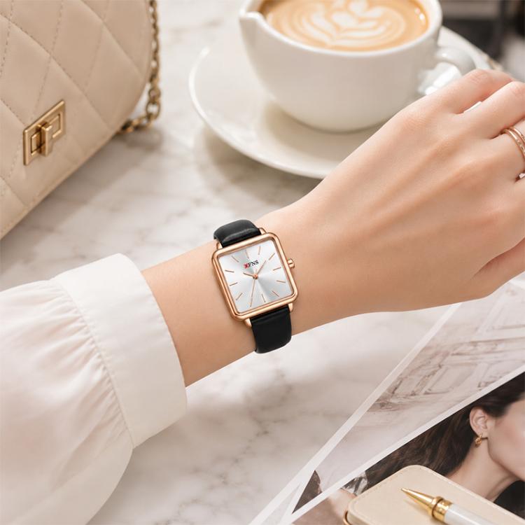 Orologio da donna SANDA 1316 al quarzo, impermeabile fino a 3 ATM, con cassa in lega., Leather-Black, Leather-Pink, Leather-Grey, Leather-Blue, Leather-White, Leather-Red