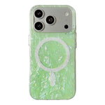 Custodia magnetica per telefono con motivo a conchiglia placcata in oro iridescente, For iPhone 17 Pro Max, For iPhone 17 Pro, For iPhone 17