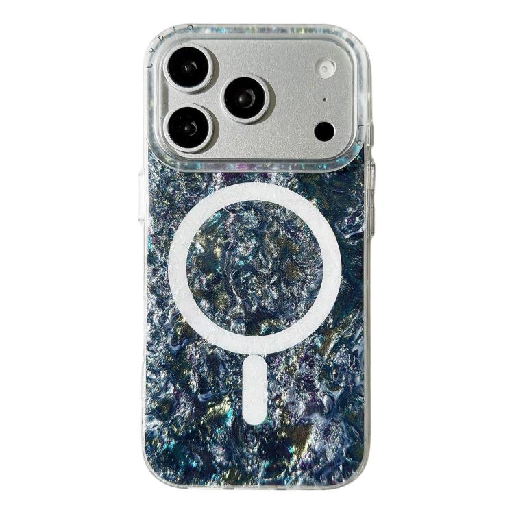 Custodia magnetica per telefono con motivo a conchiglia placcata in oro iridescente, For iPhone 17 Pro Max, For iPhone 17 Pro, For iPhone 17