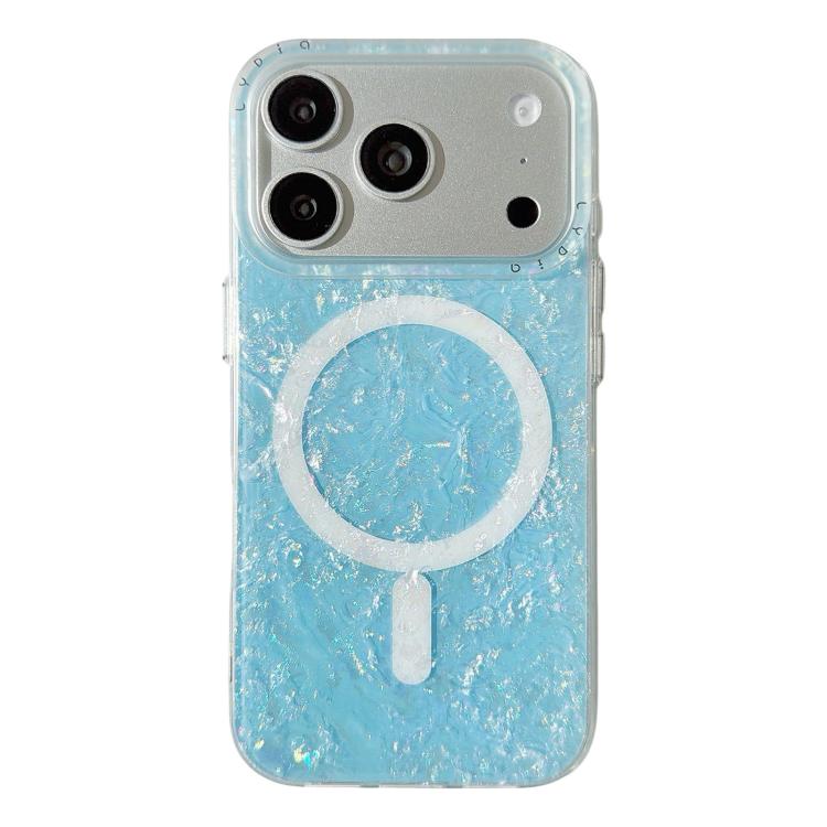 Custodia magnetica per telefono con motivo a conchiglia placcata in oro iridescente, For iPhone 17 Pro Max, For iPhone 17 Pro, For iPhone 17