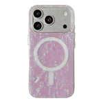 Custodia magnetica per telefono con motivo a conchiglia placcata in oro iridescente, For iPhone 17 Pro Max, For iPhone 17 Pro, For iPhone 17